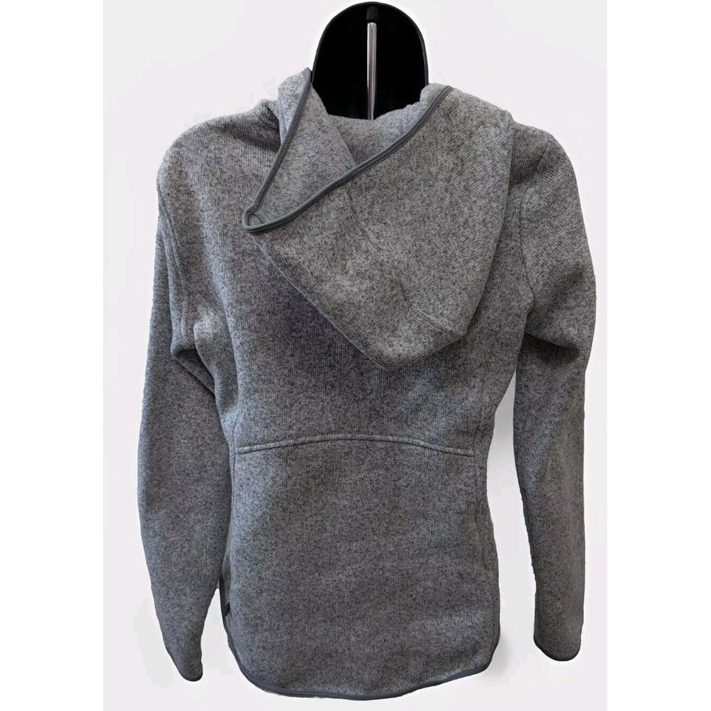 Lululemon Fleece and Thank‎ You Half Zip Pullover Hoodie Heathered Grey Size 6 - Picture 5 of 7